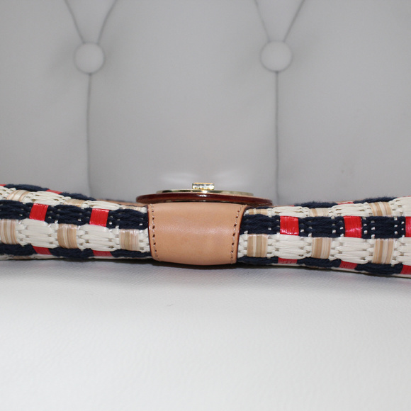 Kate Spade rafia straw basket woven rare clutch - Picture 7 of 8
